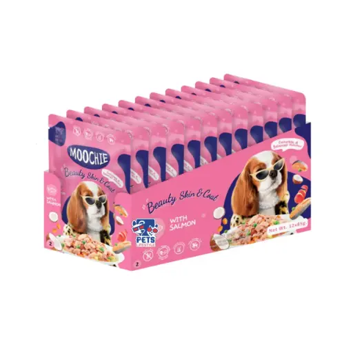 Moochie Beauty Skin and Coat With Salmon Wet Dog Food
Moochie
(Pack of 12pcs)