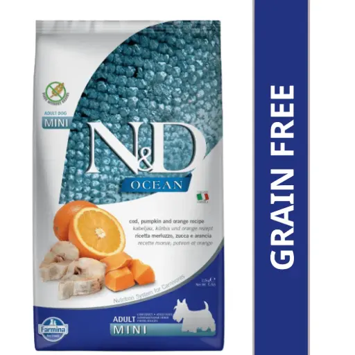 N&D Ocean Codfish Orange & Pumpkin Grain Free Adult Mini Dog Dry Food