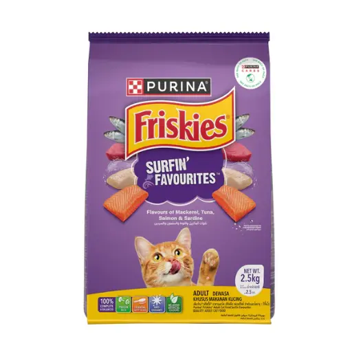 Friskies Surfin Adult Cat Dry Food 2.5kg