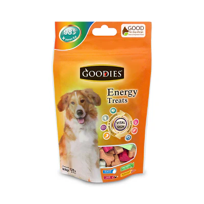 Goodies Energy Treats Mixed Flavour Bone Shaped Dog Treats 125g
