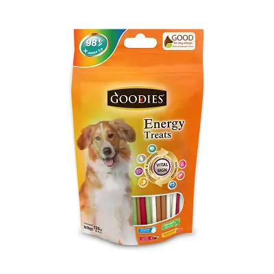 Goodies Energy Treats Mixed Flavour Stick Dog Treats 125g