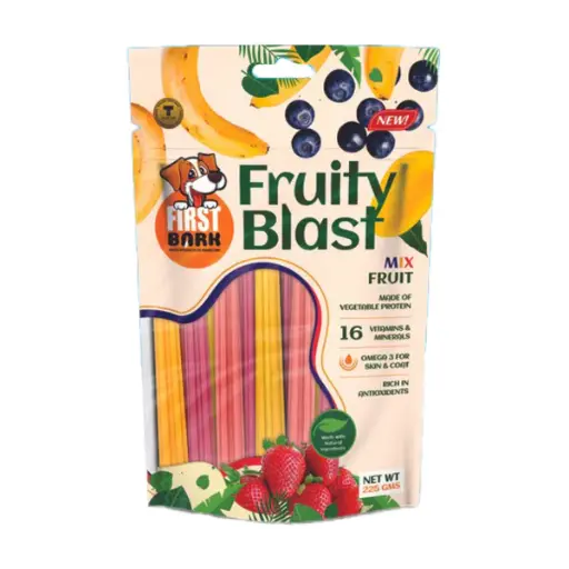 First Bark Fruity Blast Mix Fruit Dog Treats 100g