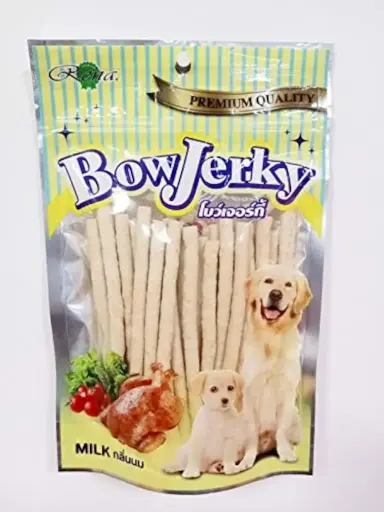 BowJerky Mlik Sticks Dog Treats 200g