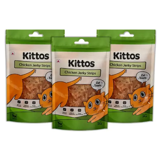 Kittos Chicken Jerky Strips Cat Treats