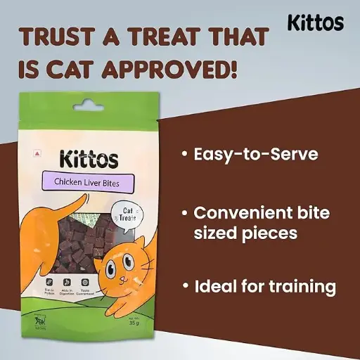 Kittos Chicken Liver Bites Cat Treats